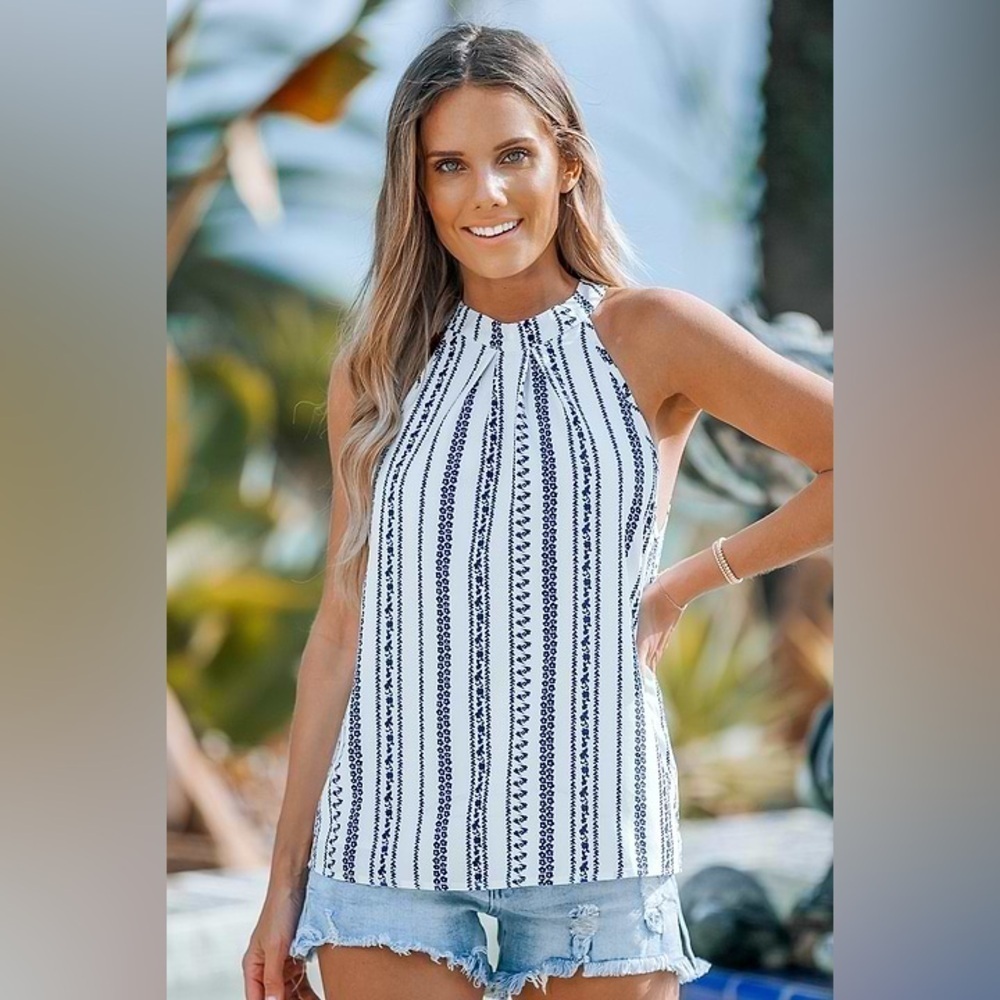Cupshe navy/white halter - Picture 8 of 8